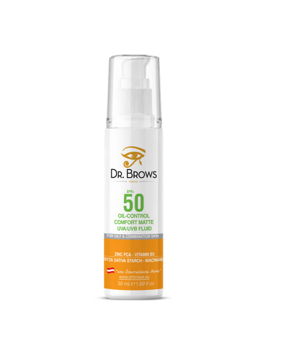 SPF 50+ Oil-Control Comfort Matte UVA/UVB Fluid 50 ml – For Oily and Combination Skin – Non-comedogenic